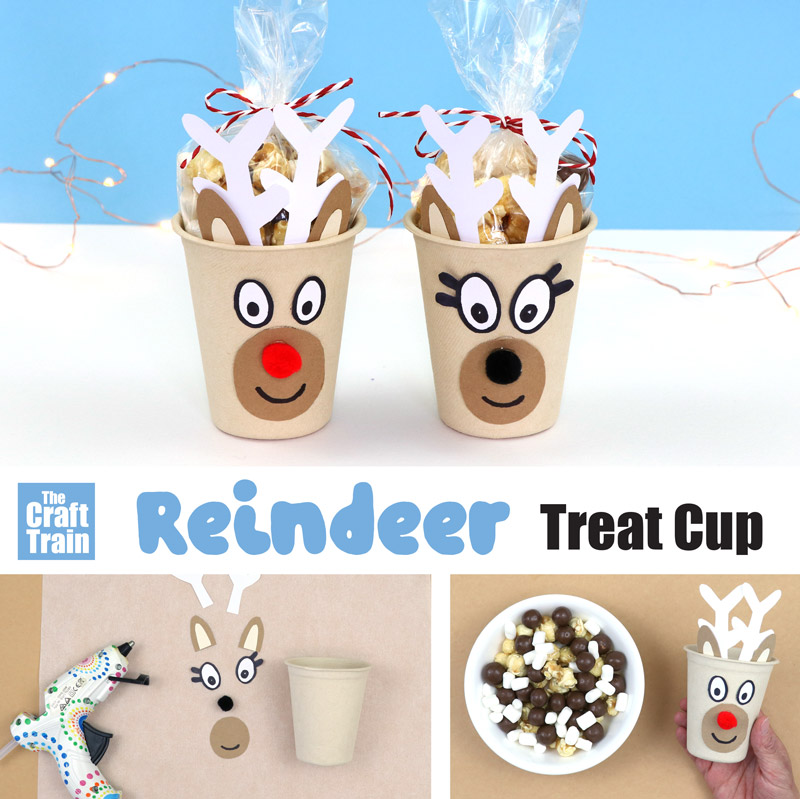 Reindeer treat cup handmade gift idea