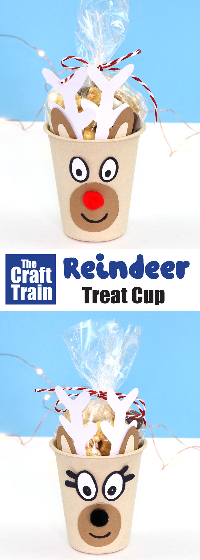 reindeer treat cup craft for kids