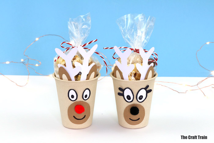 easy reindeer treat cup craft for kids