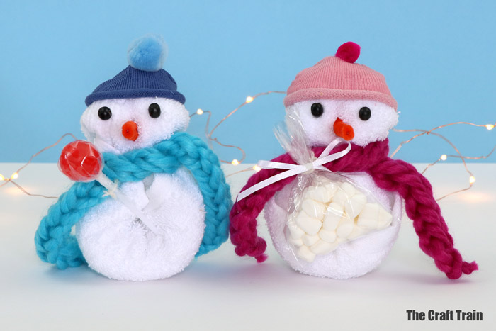 washcloth snowman craft