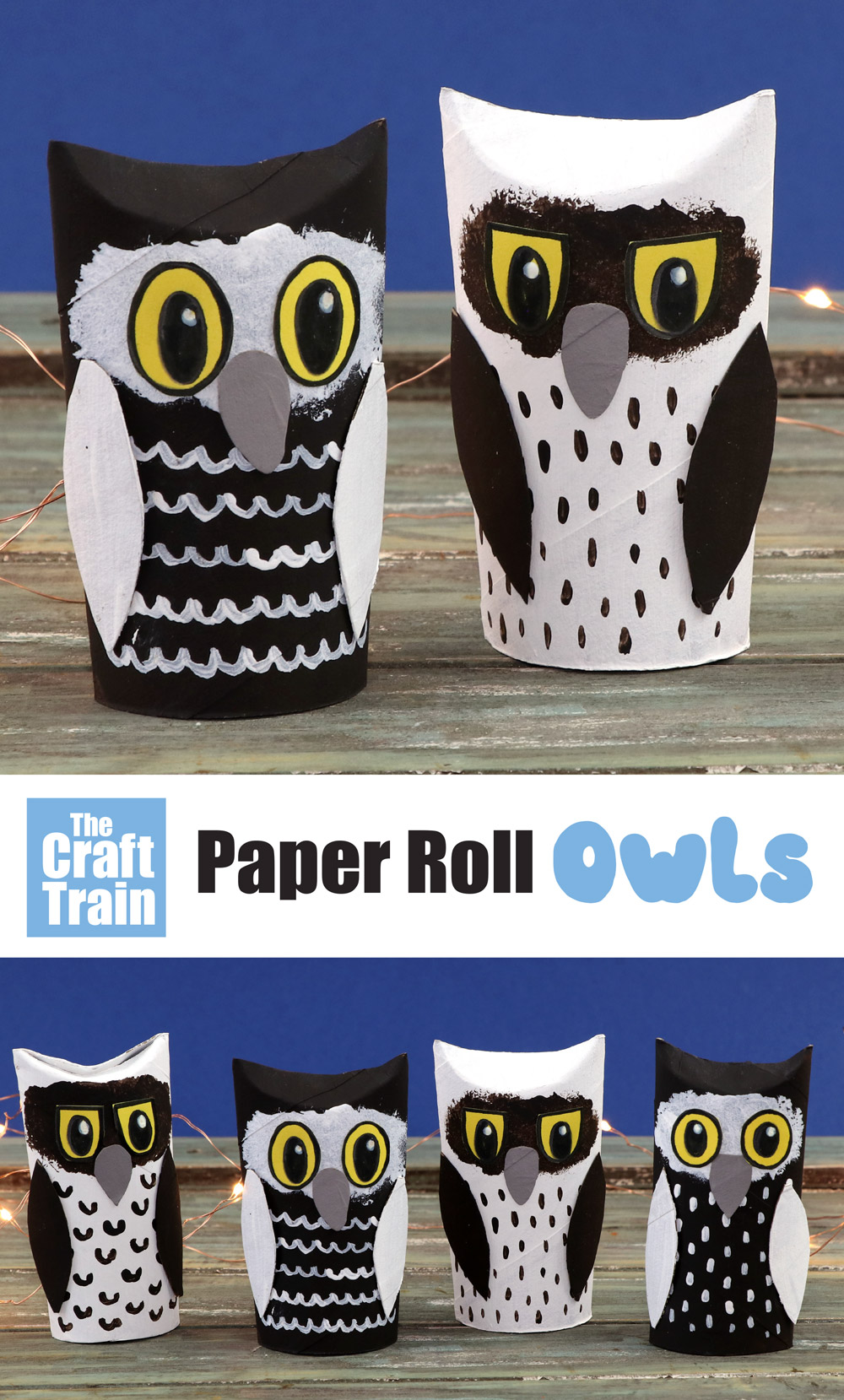 Easy paper roll owls