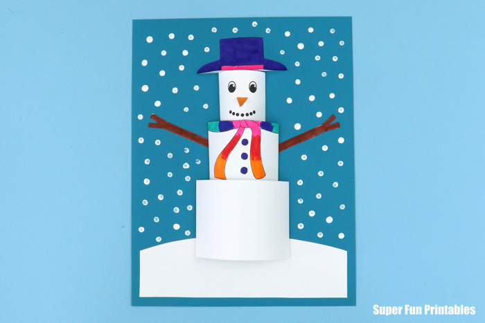 3D snowman craft finished
