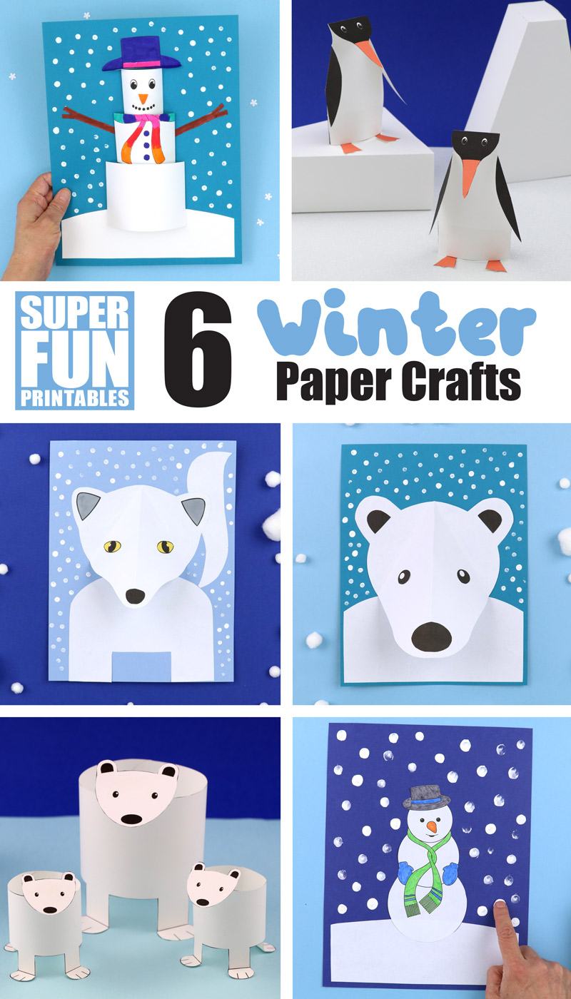 6 Winter paper crafts for kids