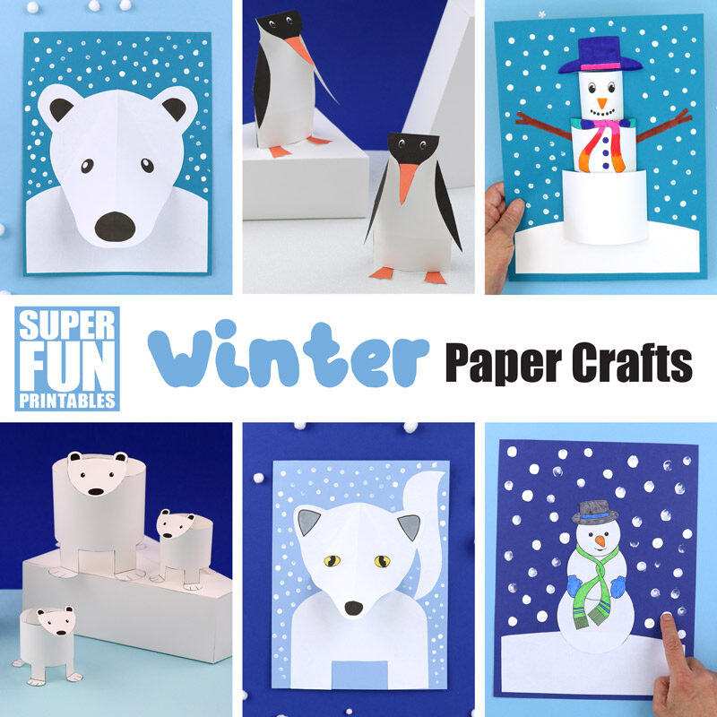6 Winter paper crafts for kids