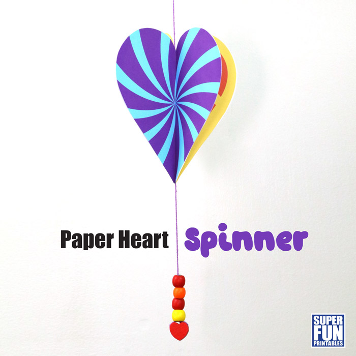 Paper heart spinners