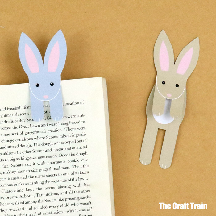 printable bunny bookmark