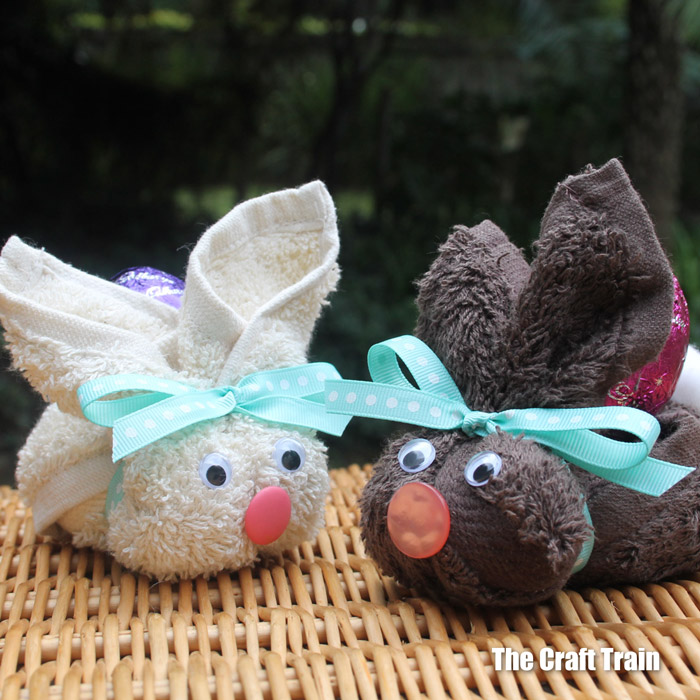 washcloth bunny craft