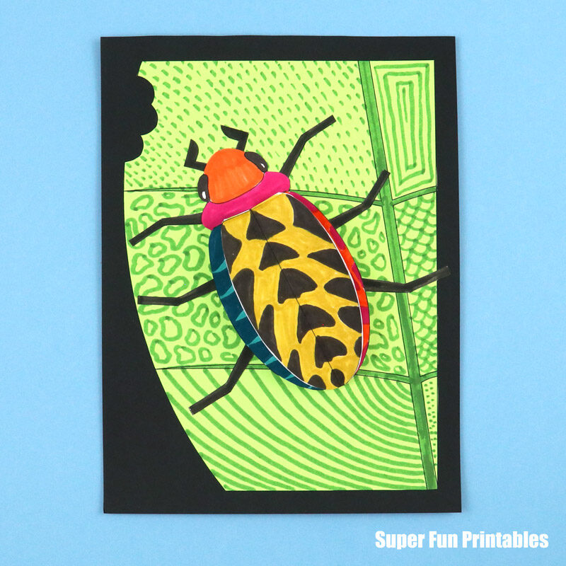 3D paper doodlebug insect craft