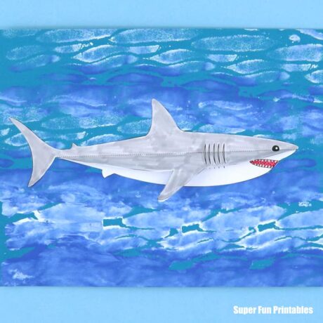 great white shark craft for kids