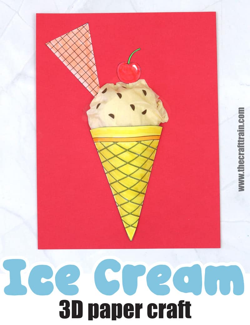 Ice cream paper craft for kids