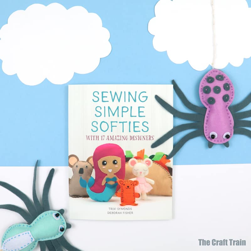 Sewing simple softies book with lucky spiders