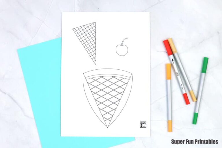 3D paper ice cream craft - The Craft Train