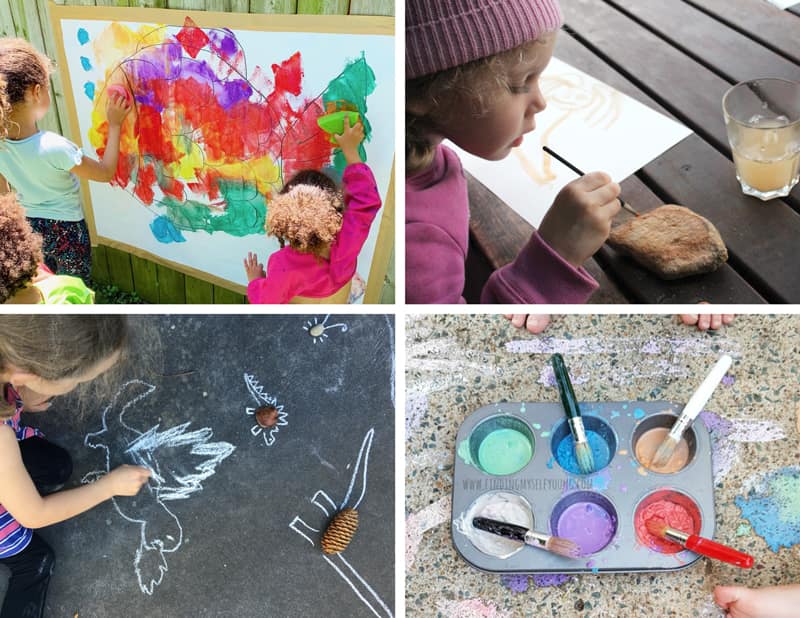 more fun outdoor art for kids