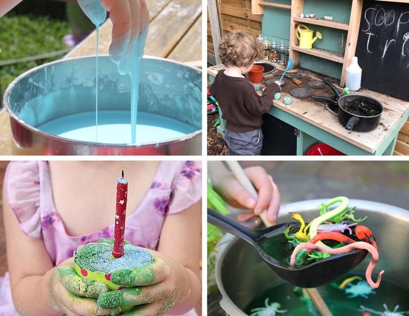 outdoor messy play
