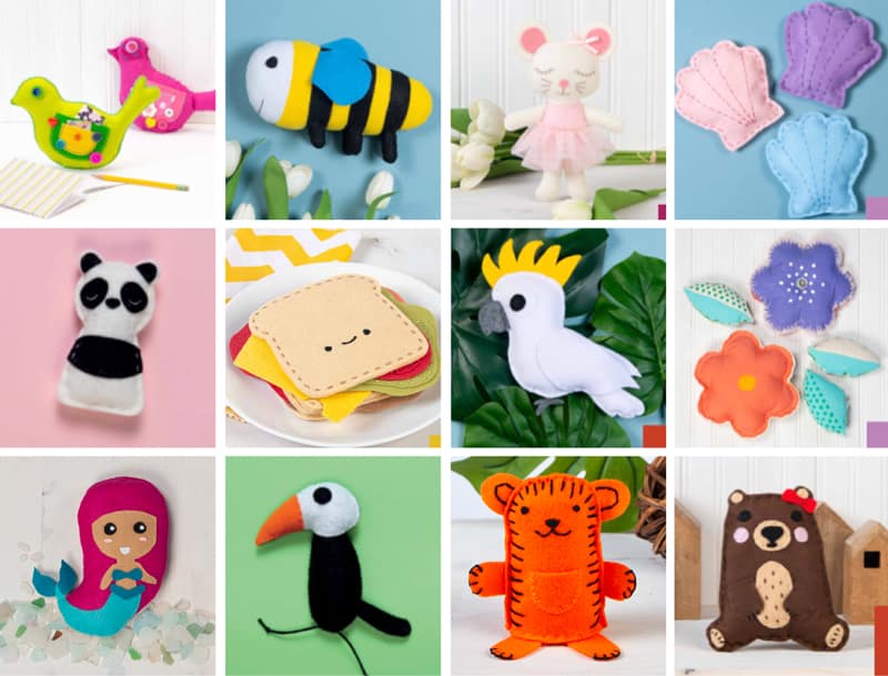 softie crafts for kid featured in the Sewing Simple Softies book