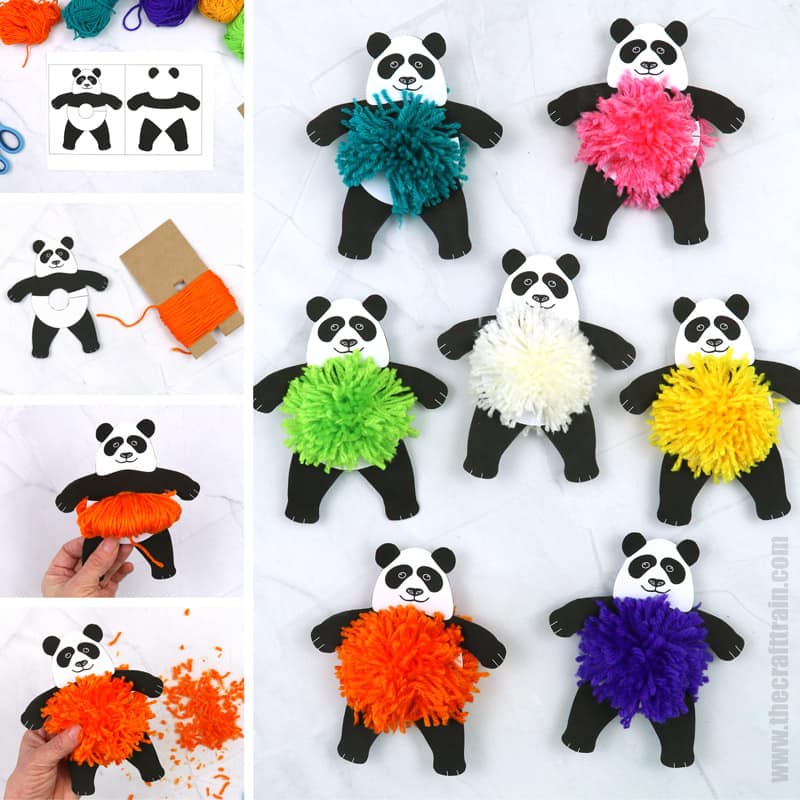 pom pom panda craft for kids