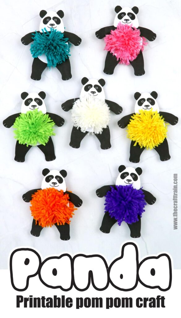Printable pom-pom panda - The Craft Train
