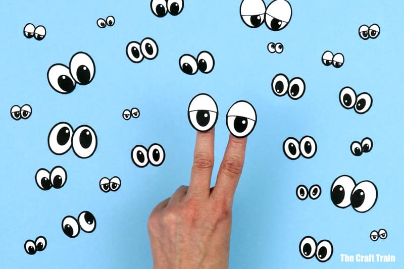 googly eyes made from paper — a free printable sheet of googly eyes
