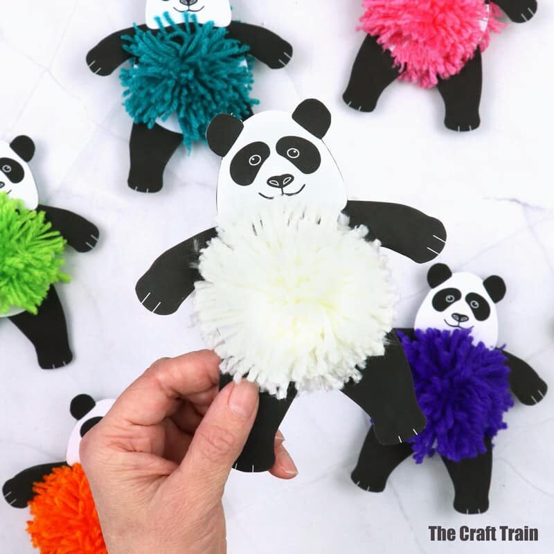 Printable pom-pom panda