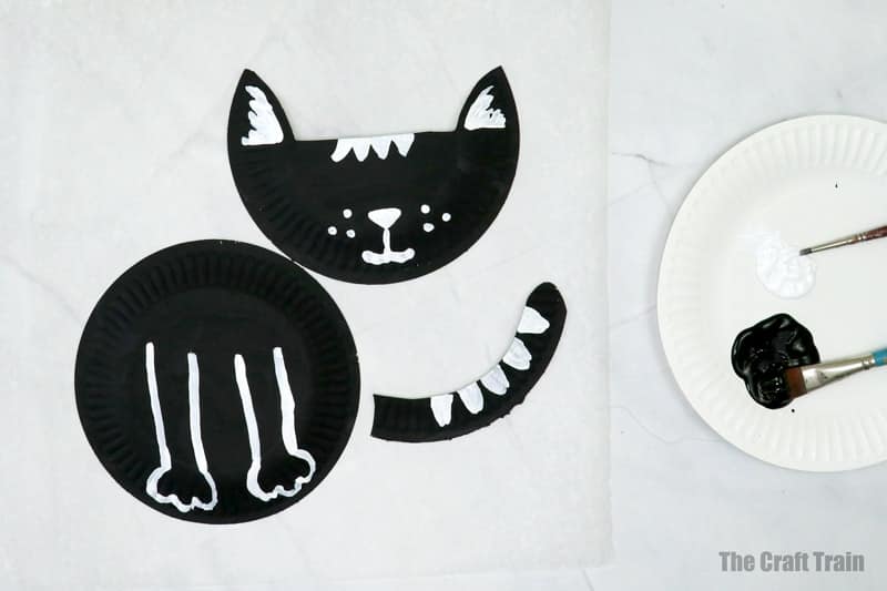 black and white cat craft steps