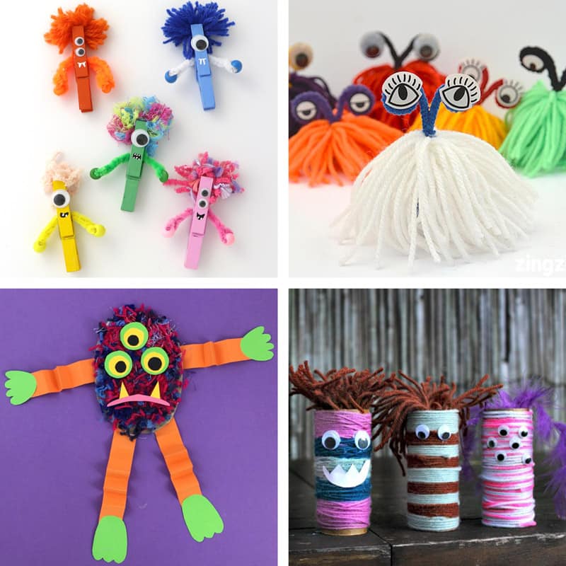 monster crafts made with yarn