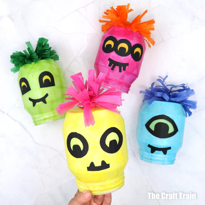 Easy monster lantern craft for kids