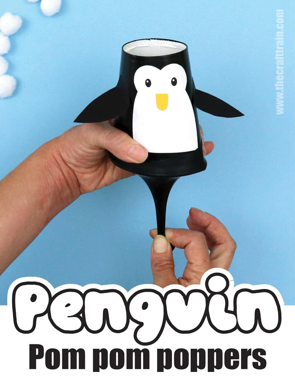 penguin popper DIY toy craft for kids