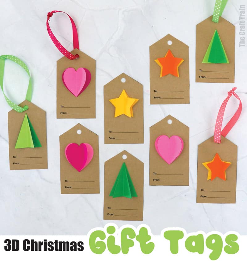 3D Paper gift tags