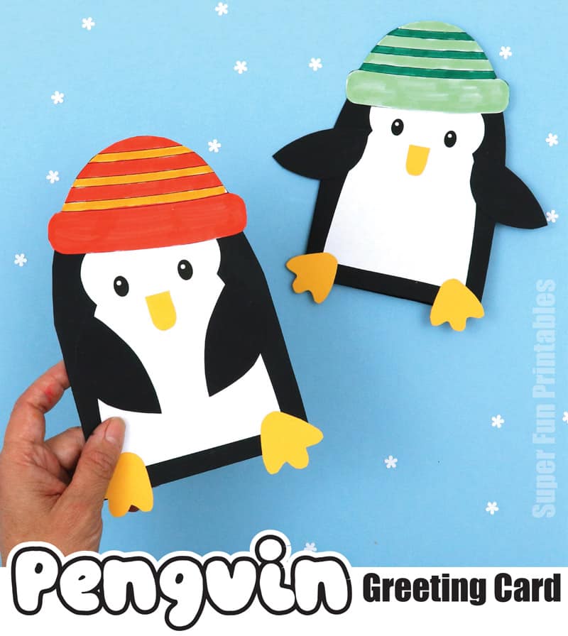 penguin card idea for kids to make