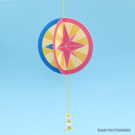 Spinning paper star craft for kids