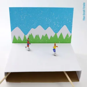 Magnetic ice skating craft for kids