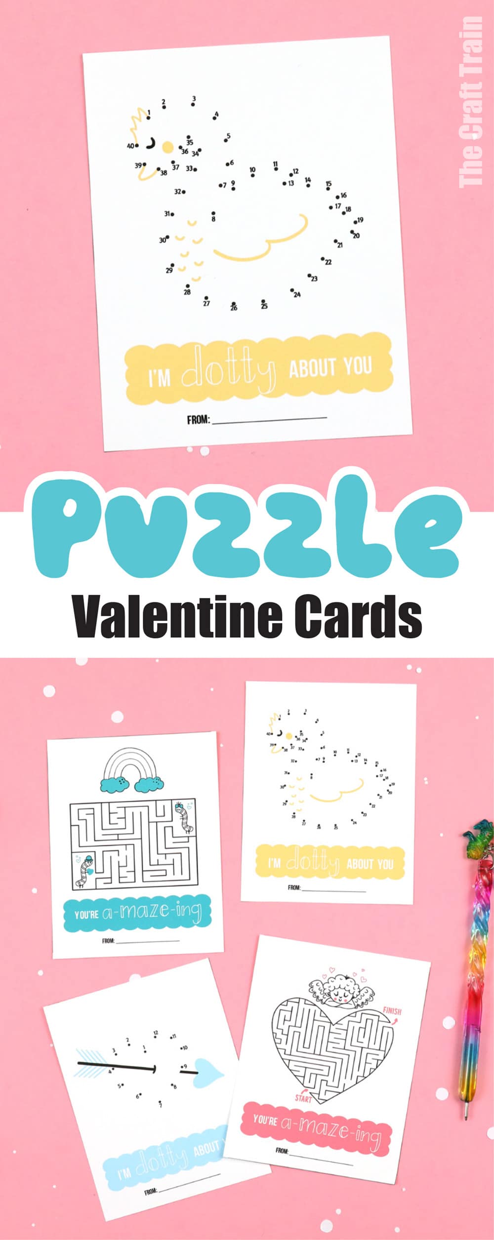 Puzzle Valentines Day cards