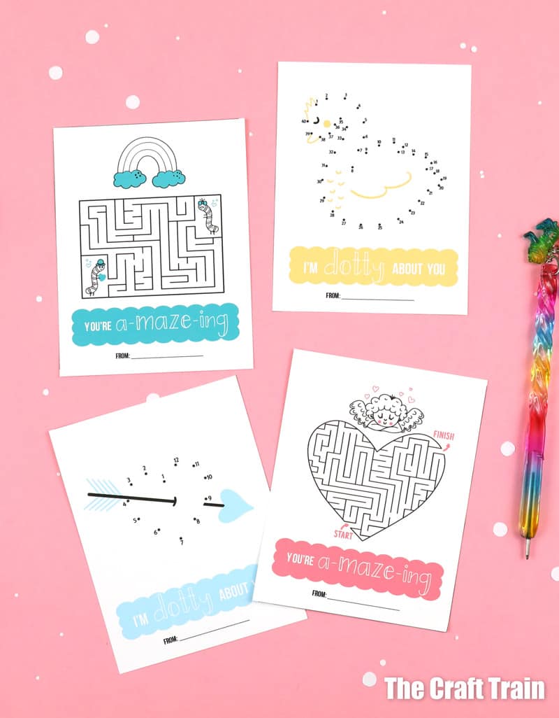 Printable Valentines puzzle cards