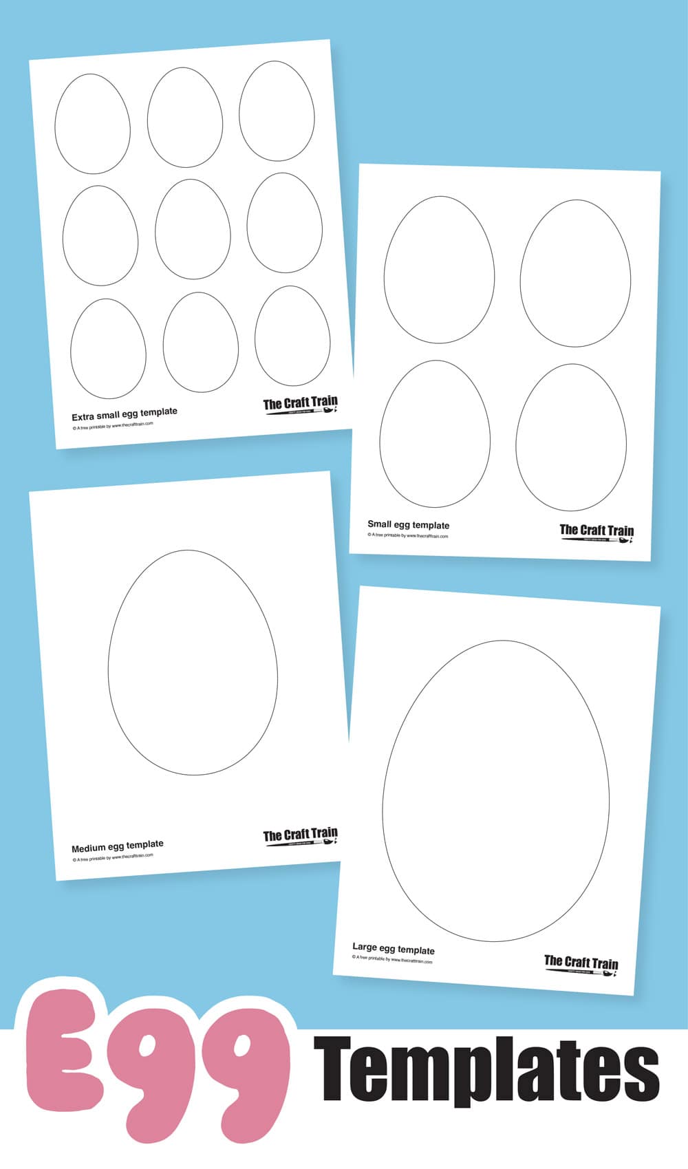 open-ended egg template for Easter or Spring craft projects