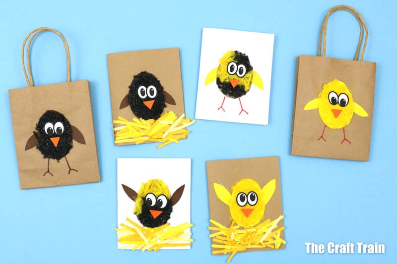 Adorable fluffy chick Easter cards