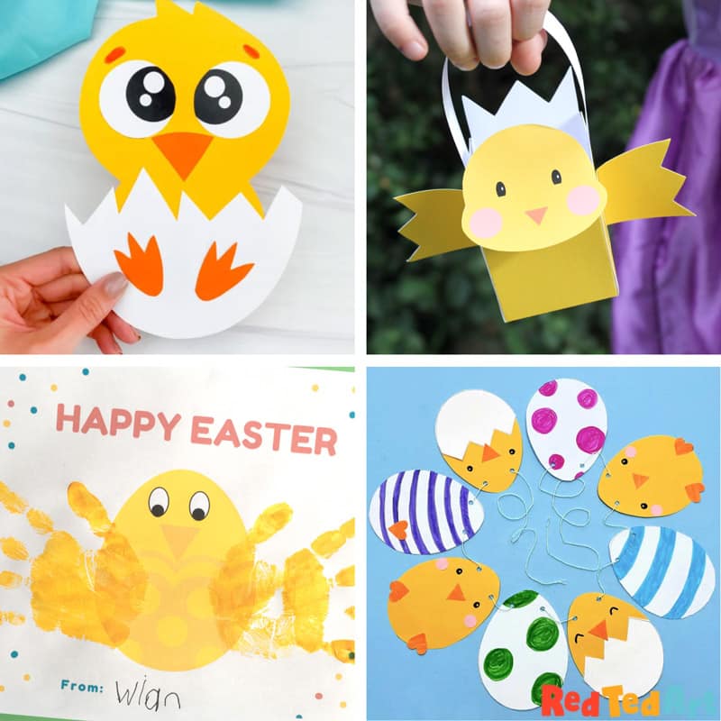 Chick themed printable crafts for kids