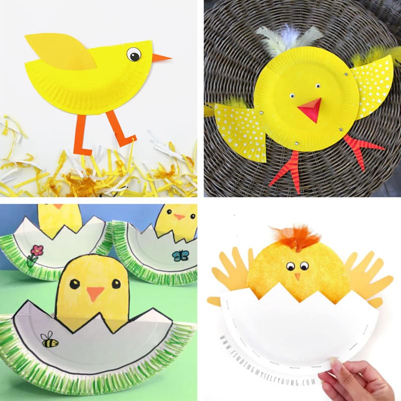 paper plate chick crafts