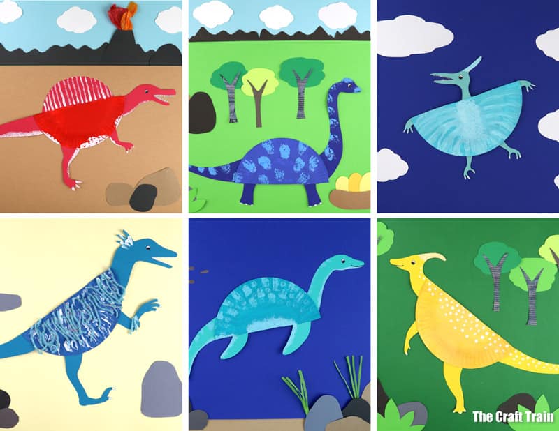 Dino paper plate crafts