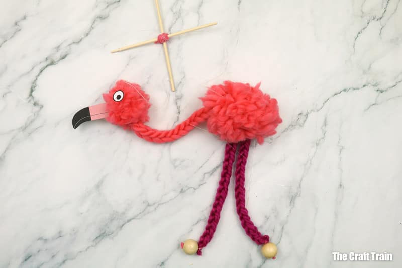 dancing flamingo puppet craft