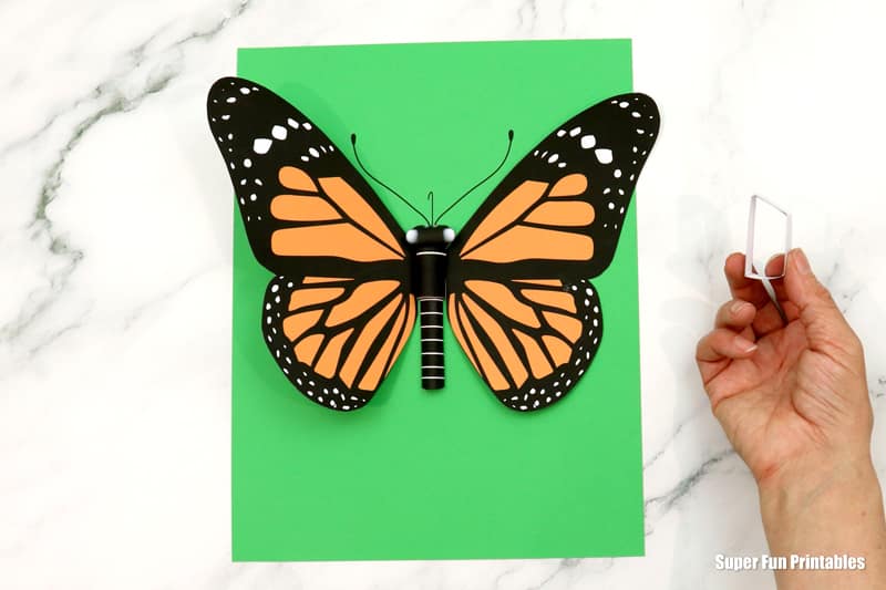 monarch butterfly papercraft steps