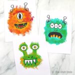 Easy monster painting activity for kids—perfect for Halloween art
