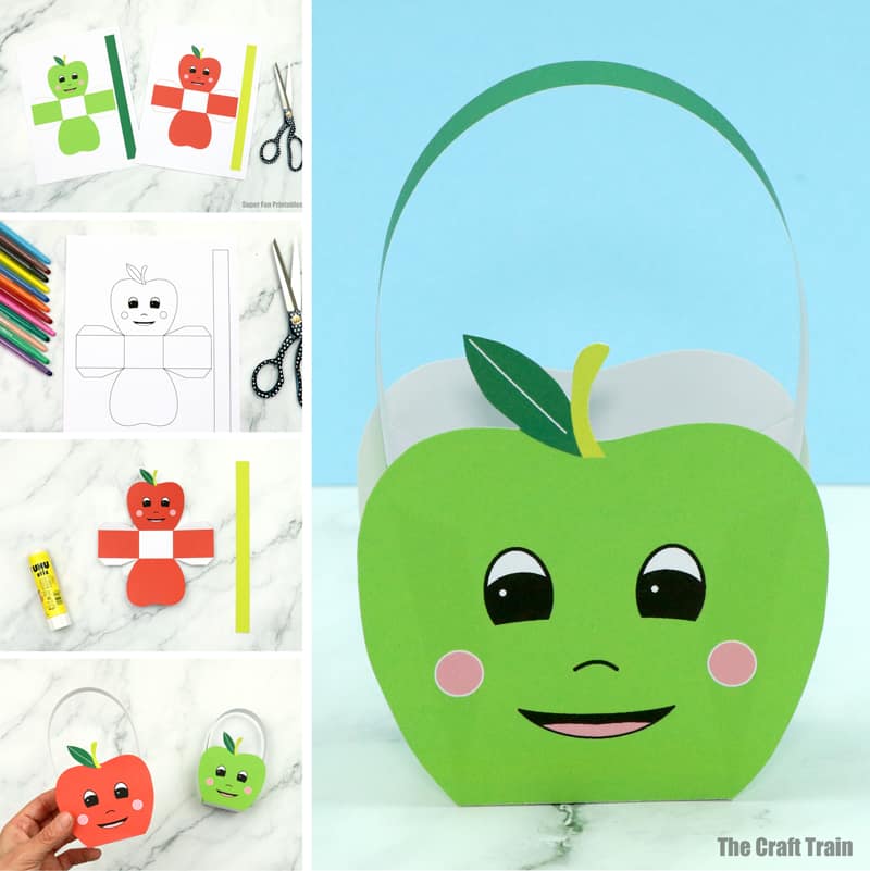 apple basket craft for kids