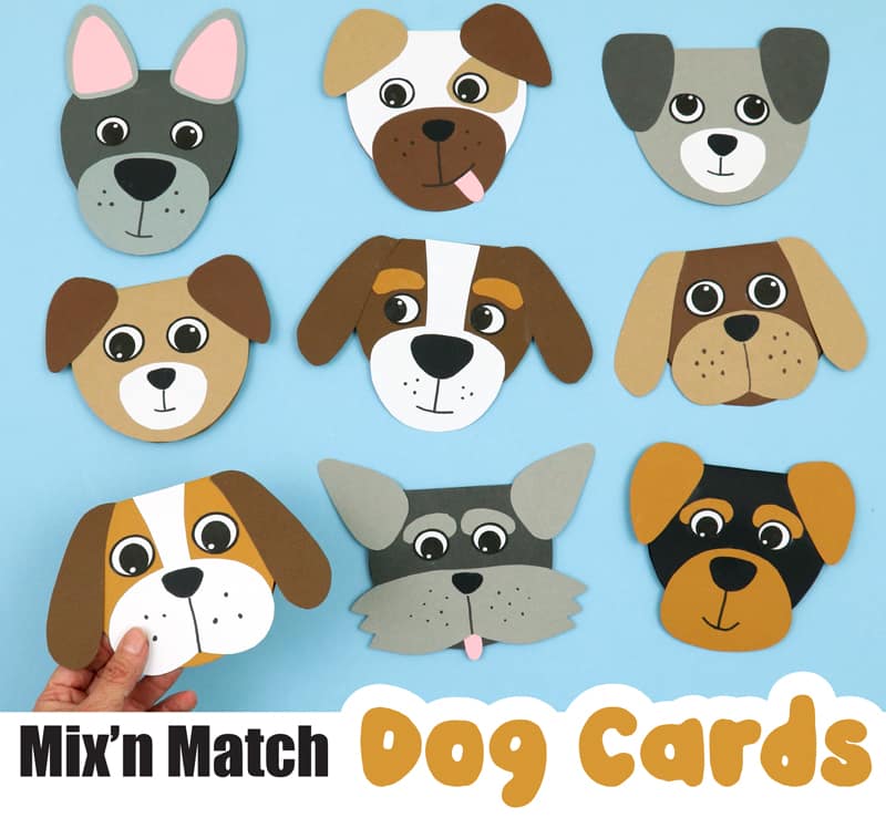 cute dog cards to make using our free printable template