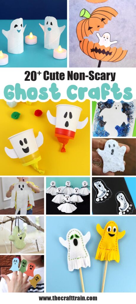 over 20 cute and non scary ghost crafts and printables for kids