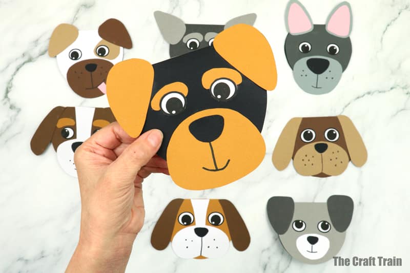 dog cards made using our mix and match template
