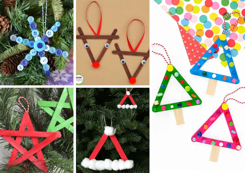 Popsicle stick ornaments kids can make
