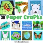 Over 30 printable 3D paper crafts for kids
