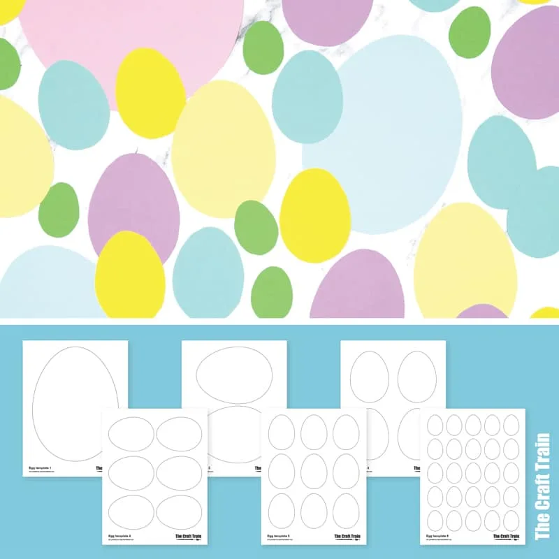 Free printable Easter egg template shapes