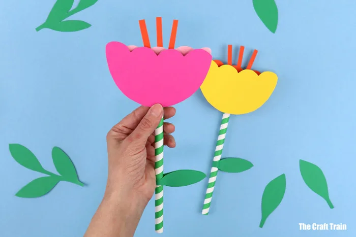 Mothers Day flower card craft for kids