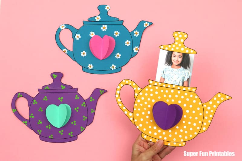 Cute teapot Mother's Day cards